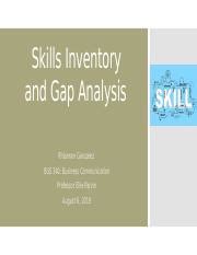 Week Assignment Rhiannon Gonzalez Pptx Skills Inventory And Gap