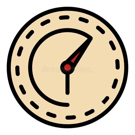 Vector De Contorno De Icono De Reloj Circular Ilustraci N Del Vector