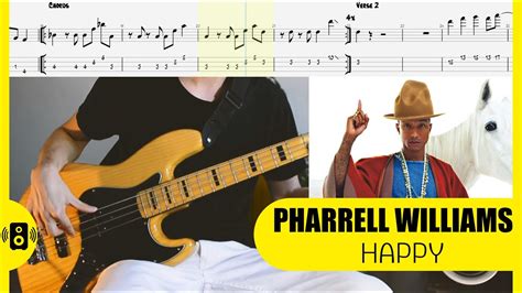 Pharrell Williams Happy Bass Tabs Youtube