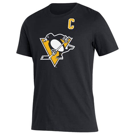 Sidney Crosby 87 Pittsburgh Penguins Adidas Player Nhl T Shirt Black