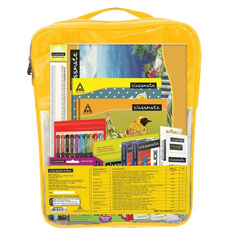 Classmate Stationery Kit Bag Drawing Book Sketch Pen Oil Pastel