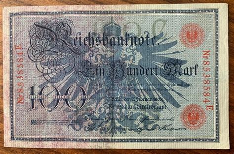 Reichsbanknote Mark Rotes Siegel Kaufen Auf Ricardo