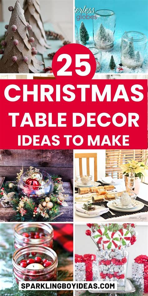 25 Diy Christmas Table Decorations Artofit