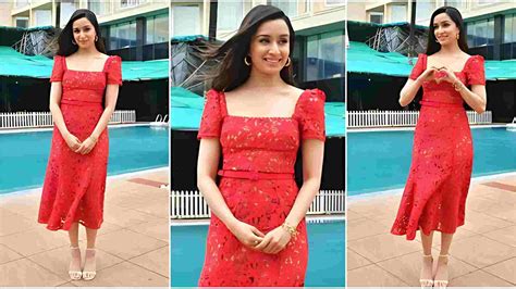 Shraddha Kapoor Stuns In Another Red Dress During Stree 2 Promotions