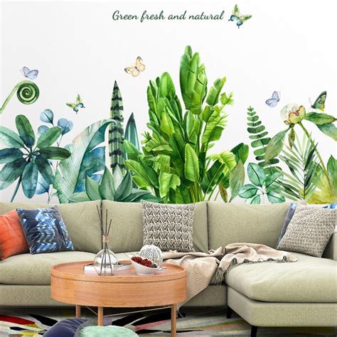 Plant Wall Stickers Etsy