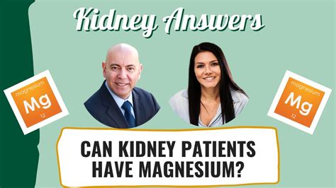 Magnesium Kidney Disease What You Should Know Youtube