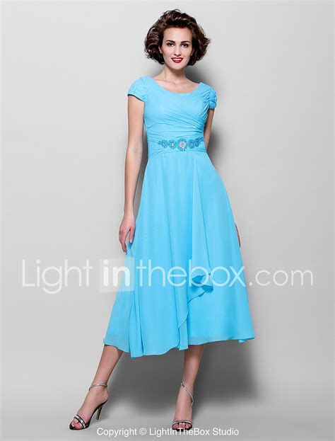 Tea Length Mother Of The Bride Dresses Plus Size Dress Yp