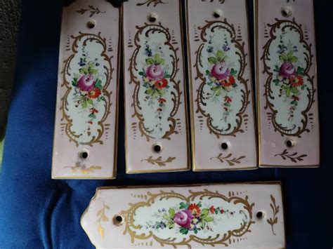 5 PLAQUES DE propreté porcelaine De Limoges peintes main EUR 30 00