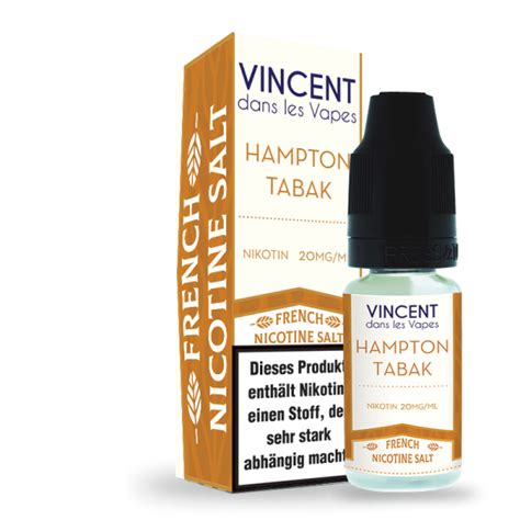 Hampton Tabak Nikotin Salz Liquid Vincent