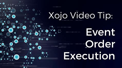 Xojo Programming Tip Event Order Execution YouTube