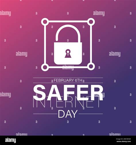 Safer Internet Day Celebrated Every Year On 6th February Vector Banner