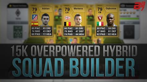 Fifa 13 Ultimate Team Squad Builder 15k Overpowered Hybrid W Adrián And Mertens Youtube