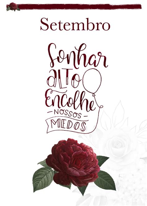 Planner Floral Marsala Setembro Capa Fazendo A Nossa Festa