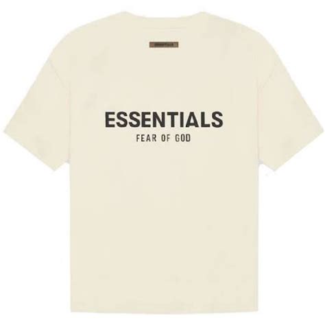 ESSENTIALS BACK LOGO EMBOSSED TEE CREAM Outcaststorebkk