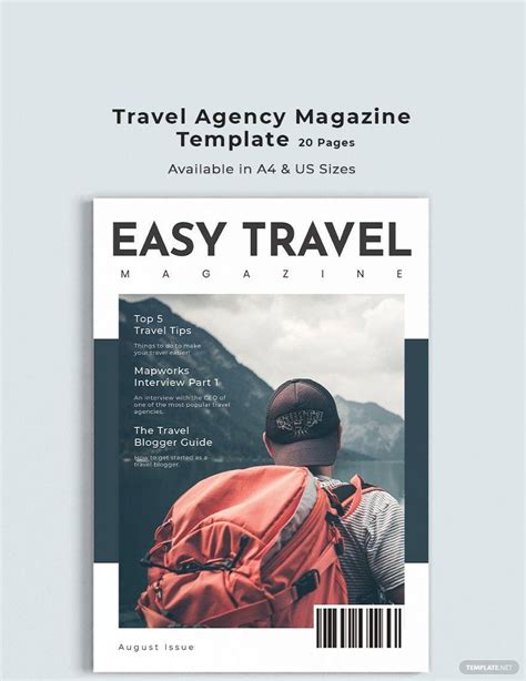 Travel Magazine Cover Template