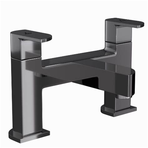 Jaquar Alive Black Chrome 2 Hole H Type Bath Filler Chrome Ali Bch 85223