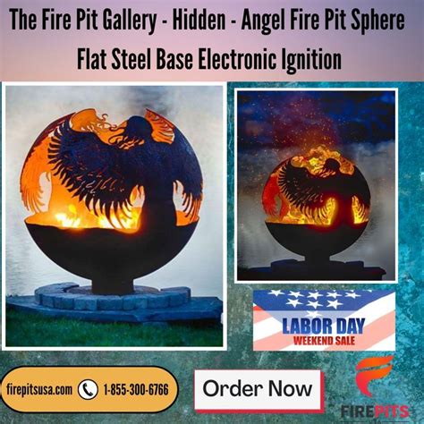 The Fire Pit Gallery Hidden Angel Fire Pit Sphere Flat Steel Base