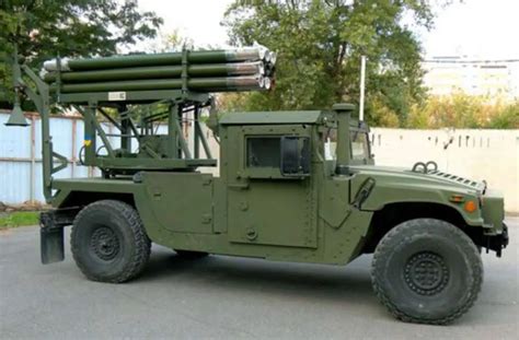 Ukrainian Volunteers Convert Humvee Into Mobile 120mm Multiple Rocket