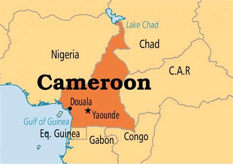 Yaounde Camerun mappa - Mappa di yaoundé in Camerun (Africa Medio - Africa)