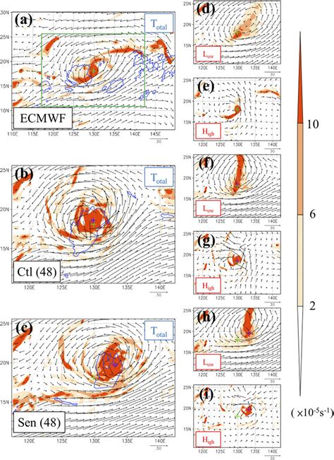 A The Hpa Wind Vector M S And Vorticity Shaded At