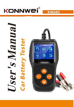 KONNWei KW208 Car Battery Tester User Manual