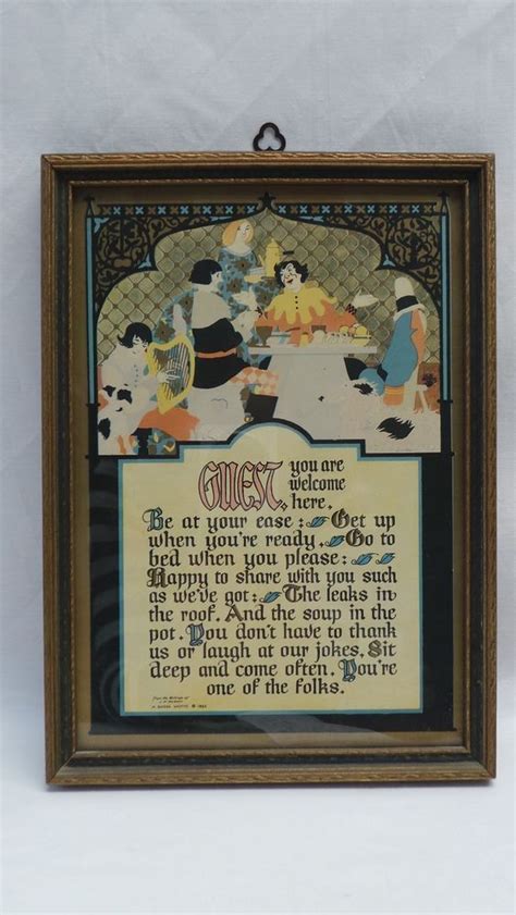 Antique Buzza Motto From The Writing S Of J P Mcevoy Guest Framed