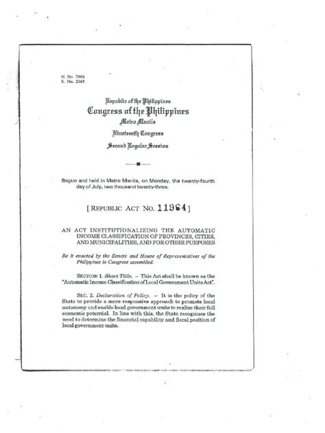 Ra 11964 | PDF
