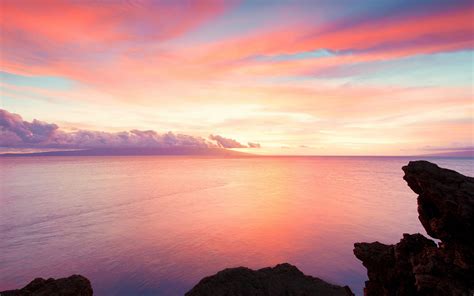 Wallpaper Landscape Sunset Sea Bay Shore Reflection Sunrise