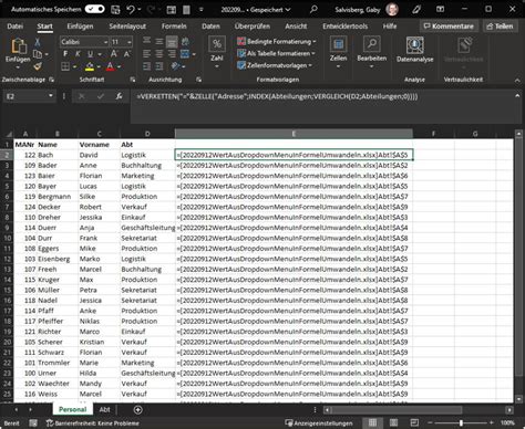 Excel Wert Aus Dropdown Men In Zellbezug Umwandeln Professional