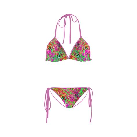 Sea Weed In Neon By Martina Webster Custom Bikini Swimsuit ID D916202