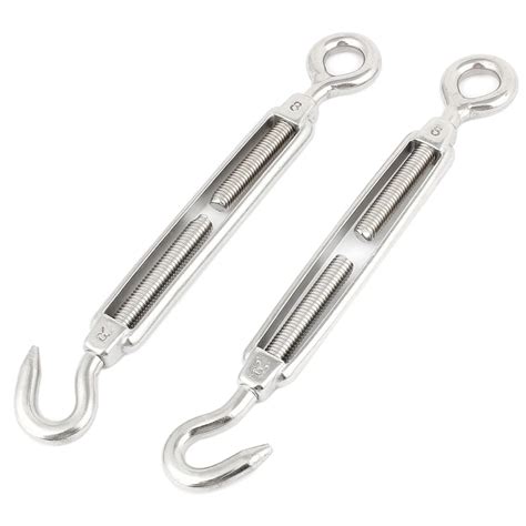 M Mm Thread Stainless Steel Hook Eye Type Turnbuckle Long Pcs