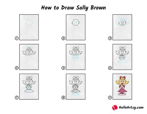 How to Draw Sally Brown - HelloArtsy