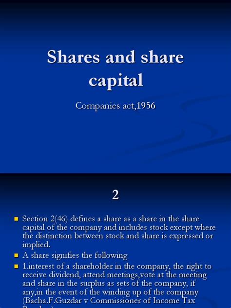 Shares And Share Capital Preferred Stock Stocks