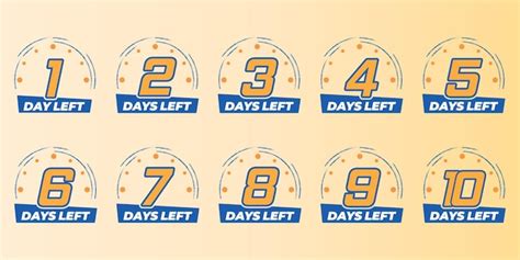 Premium Vector Countdown Number Day Set Vector Clipart