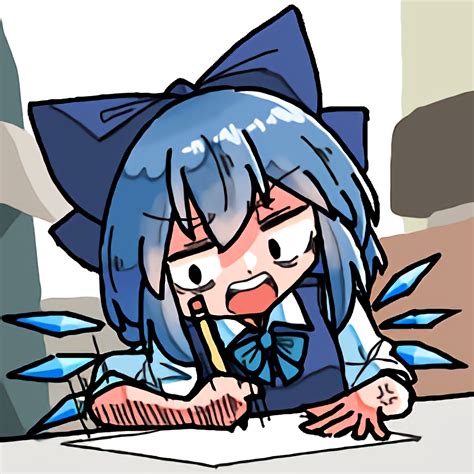 Safebooru 1girl Anger Vein Blue Bow Blue Hair Bow Cirno Collared