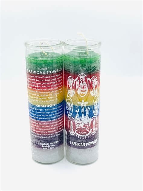 Spiritual 7 Day Candle Bulk Wholesale Seven African Powers Etsy