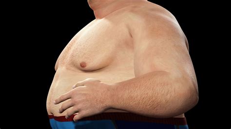 D Model Fat Man Naked And Clothed Vr Ar Low Poly Cgtrader