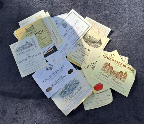 LOT ÉTIQUETTES VINS Grands Crus Bordeaux Bourgogne Divers EUR 3 00