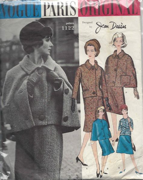 Vintage Sewing Pattern Size 16 Bust 36 Vogue 5233 Skirt Jacket Suit