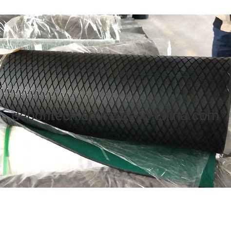 Mm Thickness Conveyor Pulley Diamond Rubber Lagging Sheet China