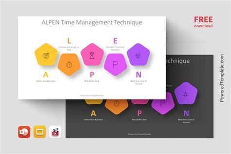 The Powerpoint Presentation Is Displayed With Colorful Hexagons And