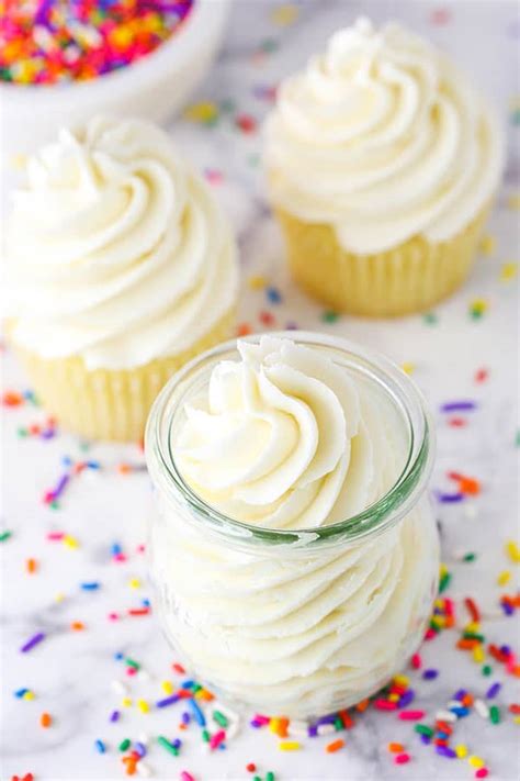 Easy Vanilla Buttercream Frosting Recipe Life Love And Sugar