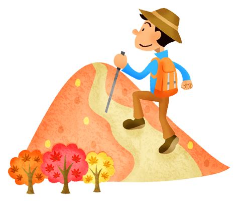 Man hiking in mountain | Free Clipart Illustrations | Japaclip