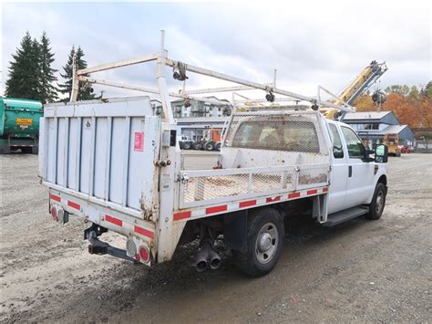 2008 Ford F350 Ext Cab Flatbed Power Stroke W Liftgate Kenmore Heavy Equipment Contractors