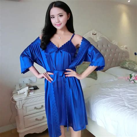 Seasons Sexy Sling Ice Silk Nightgown Pajamas Temptation Of Summer Two