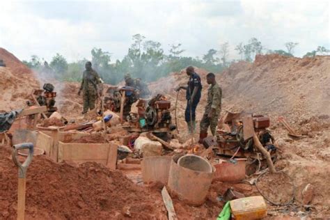 Ghana 11 Illegal Miners Arrested 158 Floating Machines Destroyed