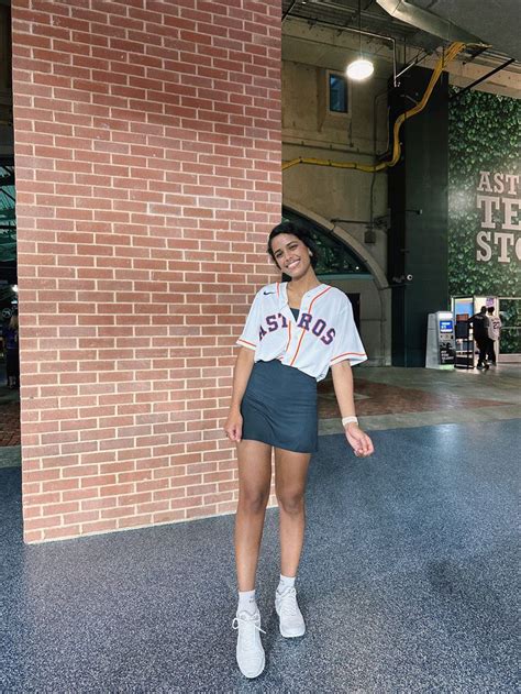 Astros Game Outfit In Baseball Shirt Outfit Girls Baseball