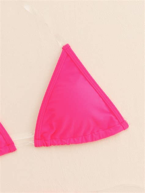 Clear Strap Triangle Thong Bikini Shein South Africa
