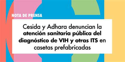 Cesida y Adhara denuncian la atención sanitaria pública del diagnóstico