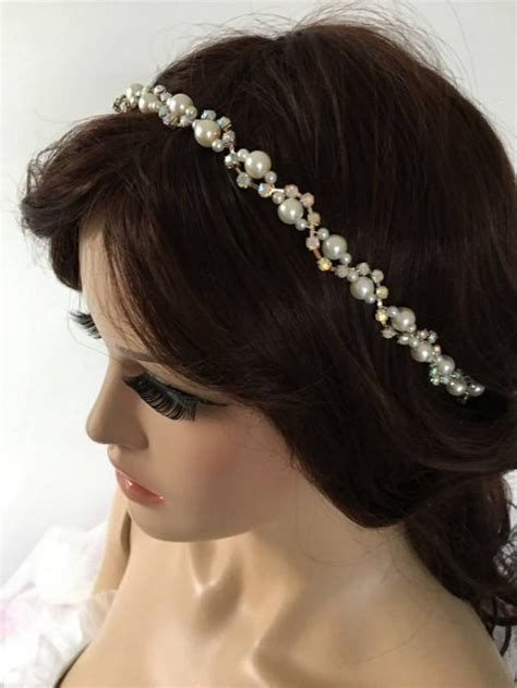 Express Shipping Ivory Pearl Rhinestones Headband Bridal Headband